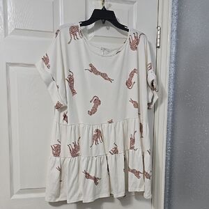 Leopard Print Tiered Dress